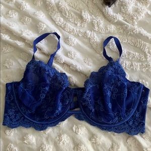 Blue free people underwire bra